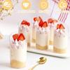 20/50/100PCS Dessert Cups with Spoons - Clear Reusable Small for Cheesecake Shooters, Chocolate Mousse, Parfait - Party & Catering Supplies