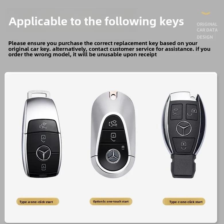RPO5 For Mercedes Benz W206 W223 C S Class S350 C200 C260 C300 S400 S450 S500 S480 S580 TPU car key case cover remote holder keychain
