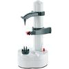 Electric Potato Peeler Automatic Rotating Peeler for Potatoes, Apples, Fruits, and Vegetables Stainless Steel Kitchen Peeling Tool (White, 1 Piece)