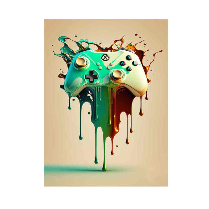Геймерский контроллер, крутой игровой постер и принты, Spel Kawaii, наушники, красочная картина, настенная живопись, холст, картина, декор для комнаты, подарки