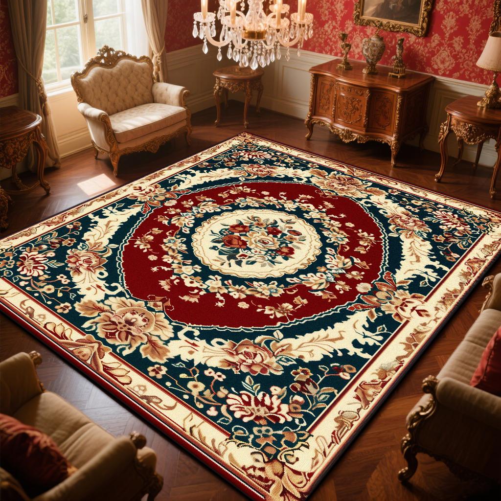 Persian Luxury Red Carpet Living Room Large Size Rug Non-slip Coffee Tables Mat Home Decoration Bedroom Lounge Rug 200x300cm