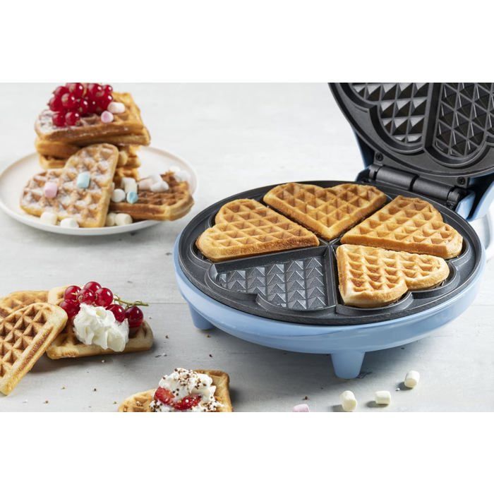 Gaufrier - BESTRON - ASW217B - Cœur - Revêtement anti-adhésif - 700 Watts