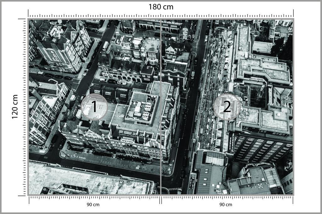 Фотообои Лондон Черно-белый гладкий винил 180x120