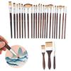26Pcs Nylon Paint Brush Set Watercolor Acrylic Paint Brushes with Flat Round Fan Shapes Portable Paintbrush Kit for Students Artists Oil Painting