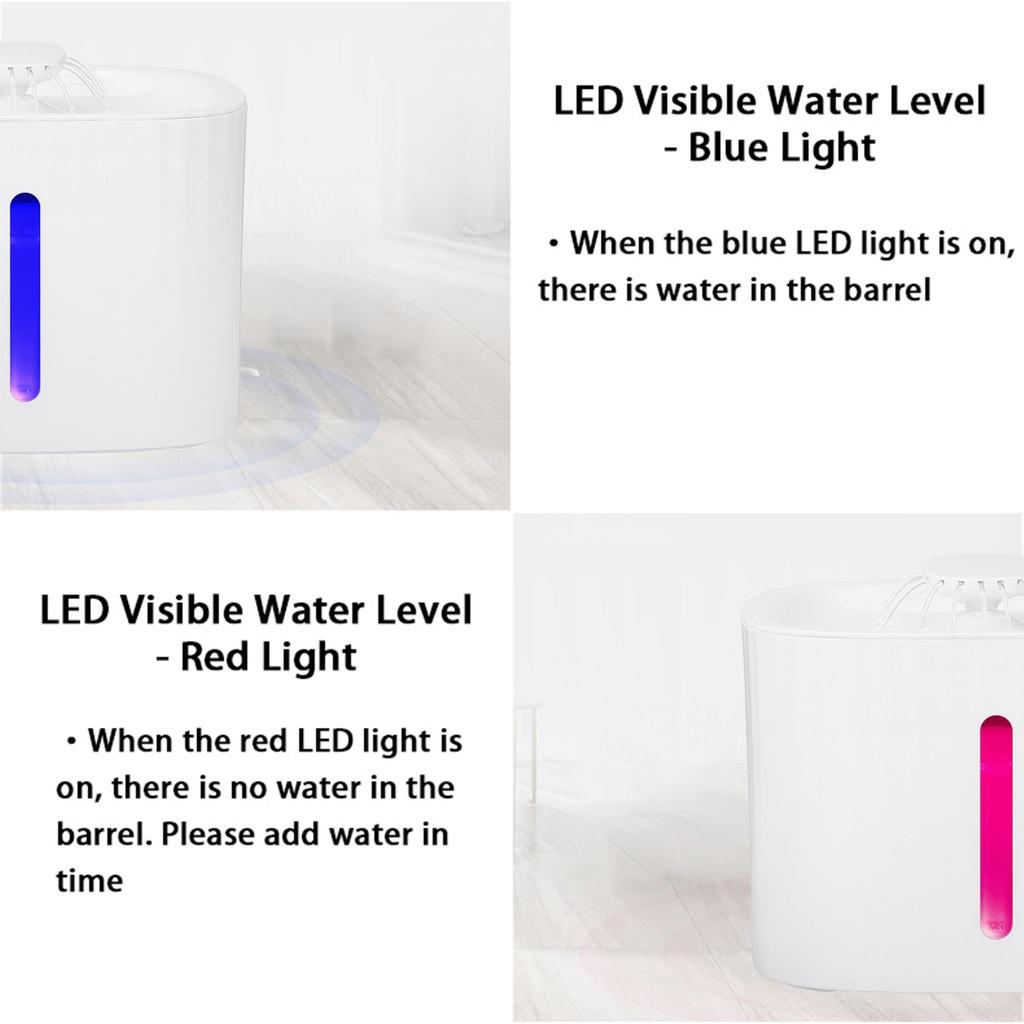 3 л Автоматическая поилка-фонтан для домашних животных кошек, диспенсер для воды, USB, LED, ультратихий, миска для питья для собак, поилка, кормушка, миска для питья для домашних животных