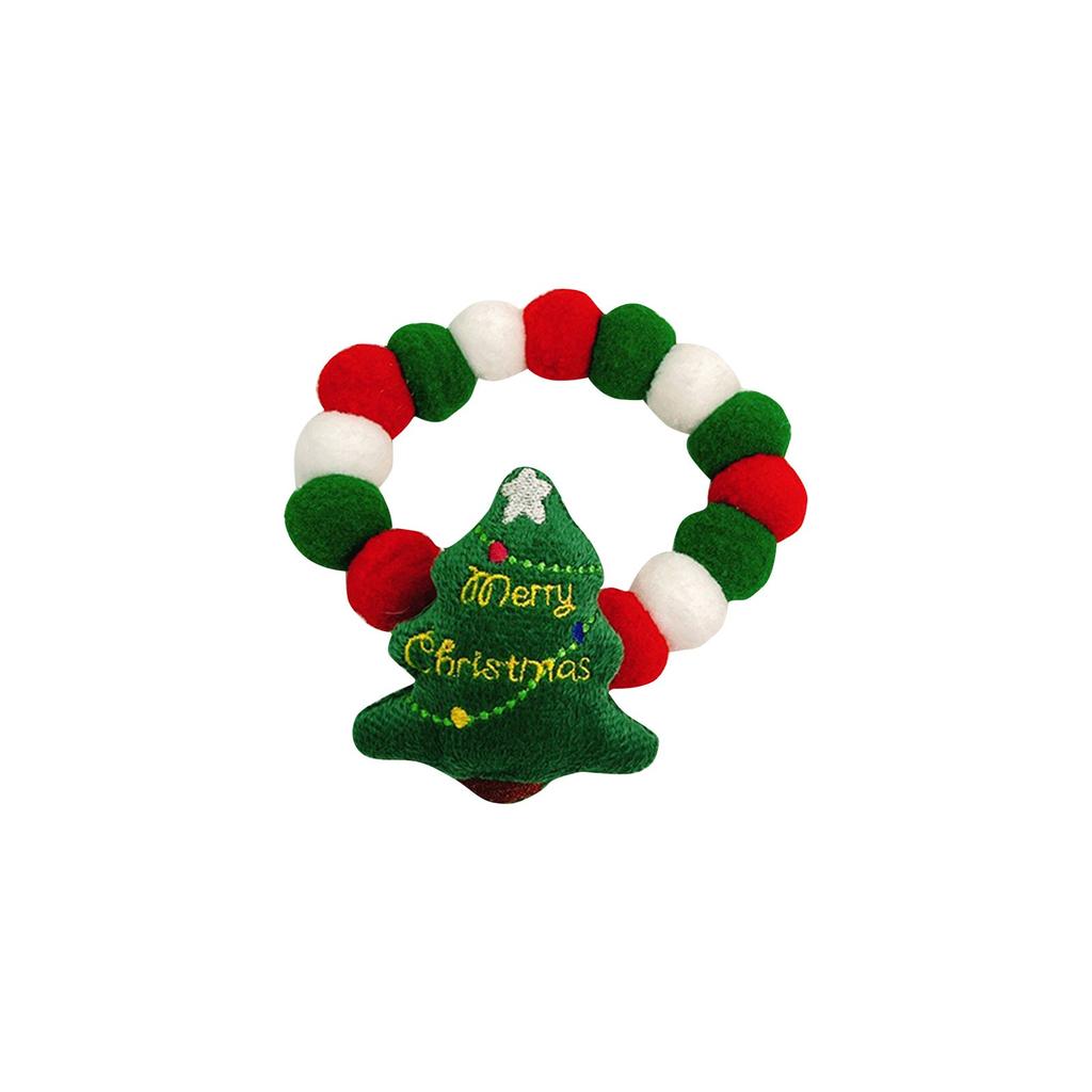 Christmas Pet Collar Dog Collar Christmas Tree Old Man Elk Hair Ball Dog Necklace Cat Collar Decoration