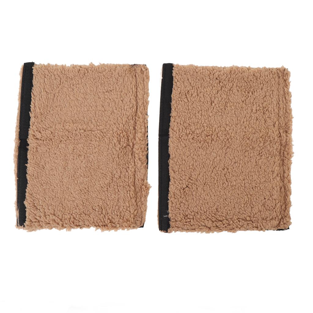 2pcs Chair Armrest Pad Sheepskin Fleece Armrest Cushion Comfortable Chair Armrest Pad for Transport 