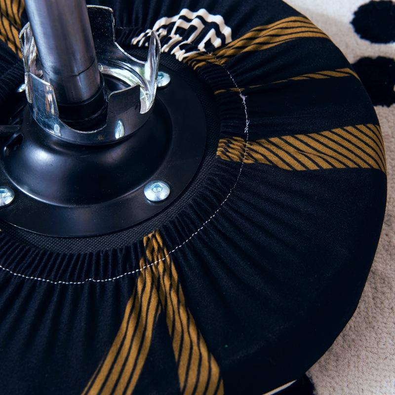 1 Bar Stool Cover Round Stool Cover with Elastic Bands Bar Stool Seat Cover Slipcover Washable Stool Cushion Cover Feature Stretch Fabric Dia D30-34cm