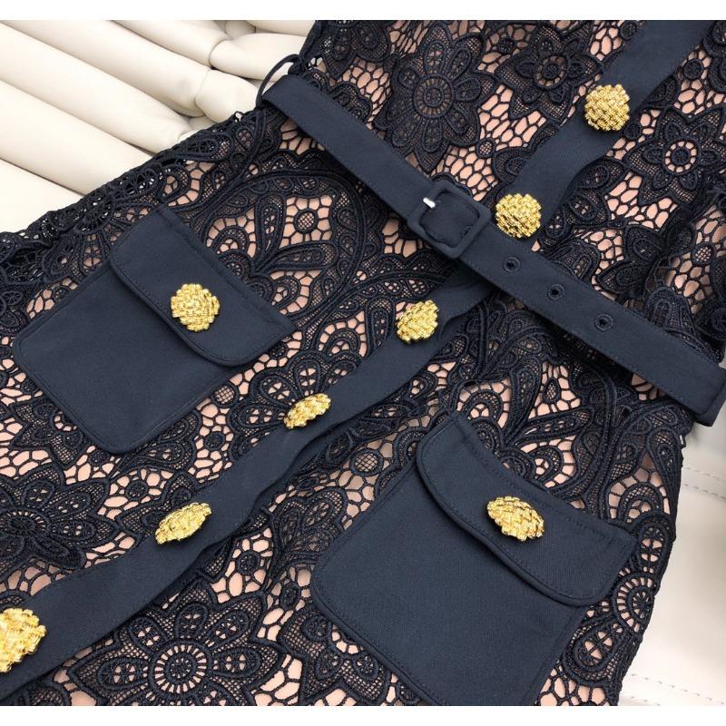 Летние женские кружевные платья с вырезами, воротником Питер Пэн на пуговицах, платья для вечеринок с коротким рукавом, женские халаты с поясами