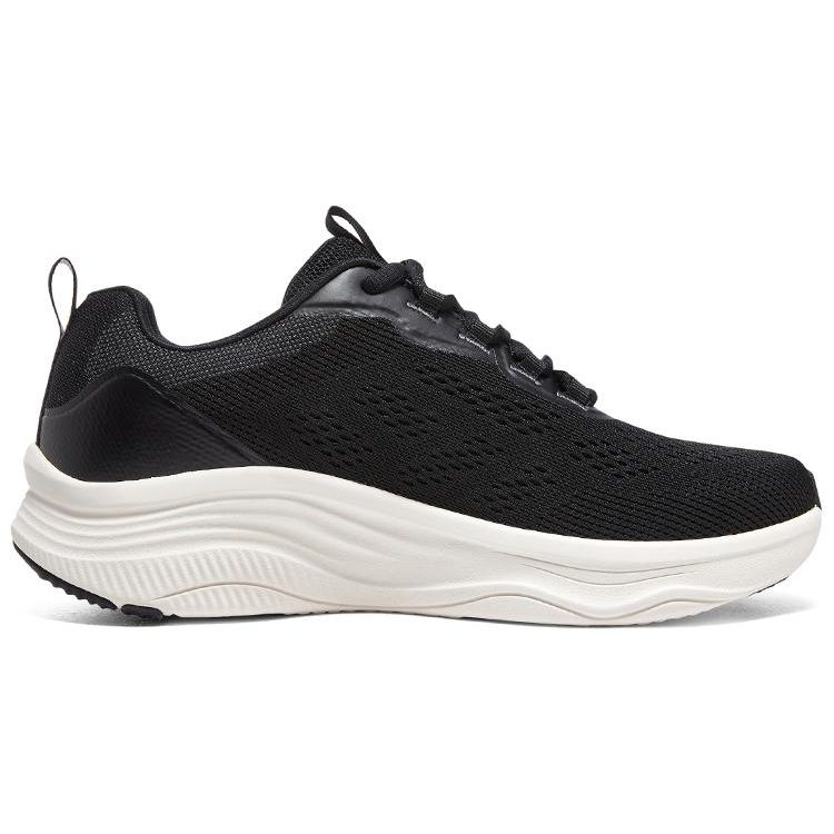 Skechers D'lux Fitness Мужские Черно-белые Низкие Беговые Кроссовки Комфортная Амортизация Износостойкие 232617-BKGY