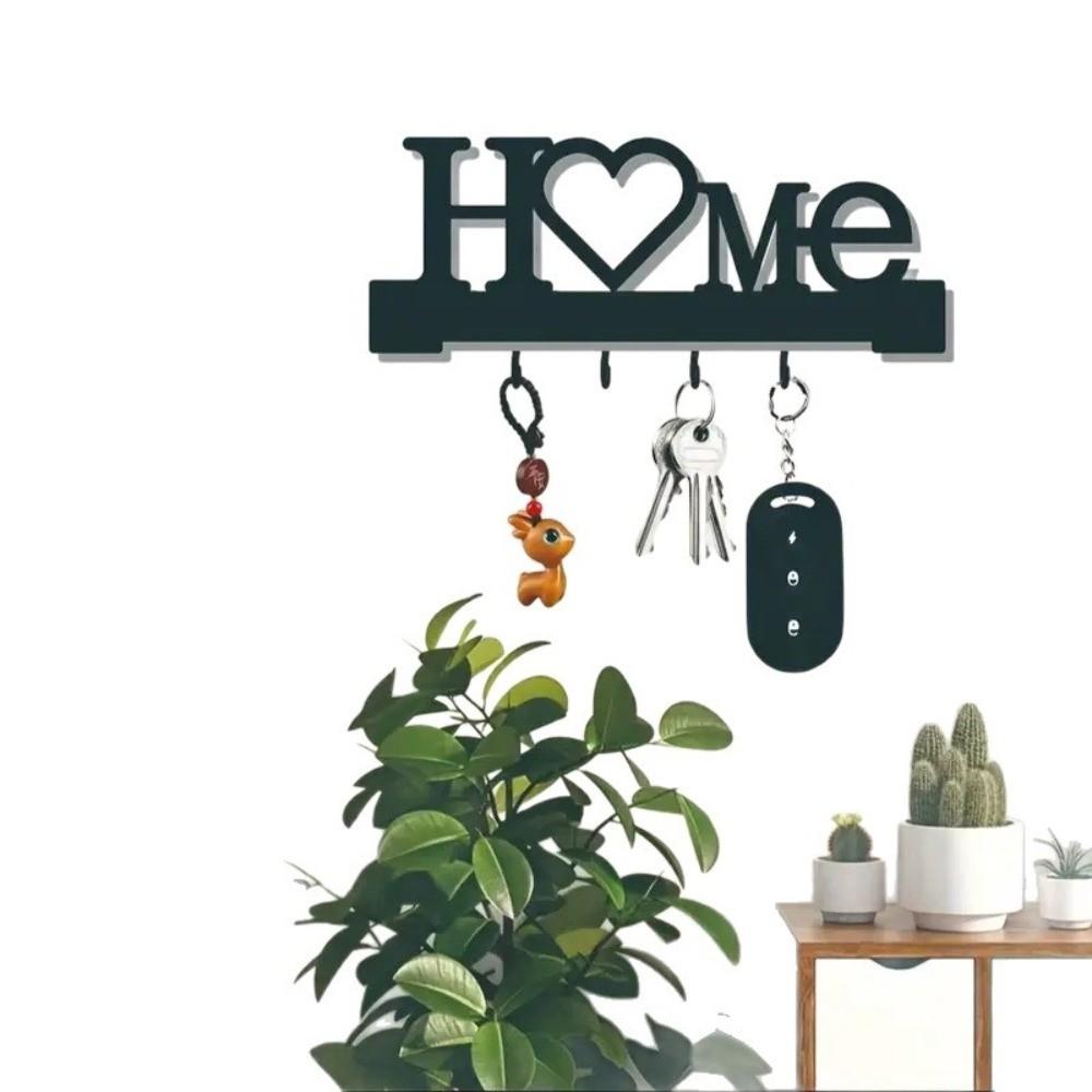 Heart Shaped Key Holder Iron Material Key Wall Hook Wall Mounted Key Holder  Living Room