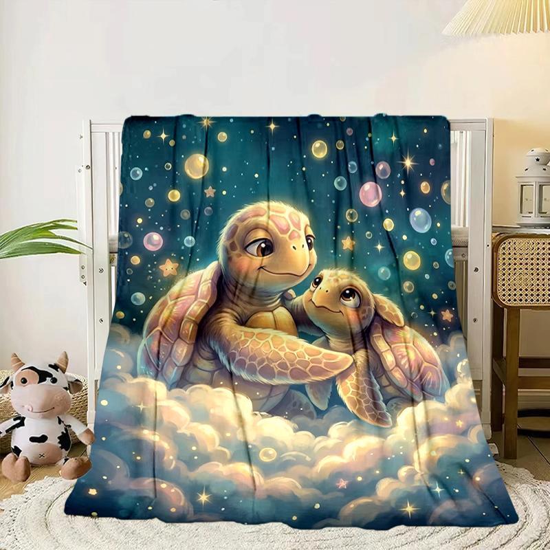 Underwater two Sea Turtles Blanket Flannel Blanket Throw Blanket Sofa Cover Blanket Soft Premium Blanket Picnic Blanket Tv Blanket Gifts