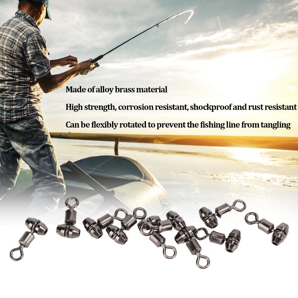 10pcs T Turn Fishing Connectors Mental Fishing Rolling Swivel Triple Swivel Cross Line Fishing