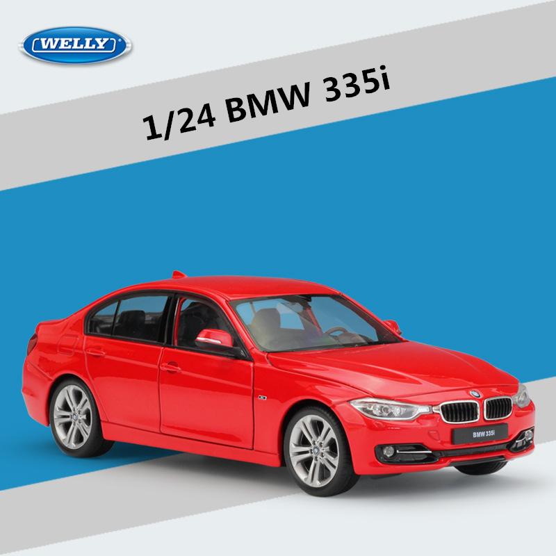 Welly 1/24 BMW 335i Сплавная Миниатюрная Модель Автомобиля Литой Металлический Масштабная Модель Автомобиля Литой Металлический Статическая Коллекция Детская Игрушечная Машина