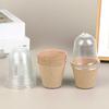10Pcs Plant Nursery Pot Biodegradable Ventilation Holes See-through Dome Disposable with Lid Flower Germination Pulp Plant Nursery Pot Home Supply