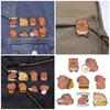 Set Of 8 Handcrafted Alloy Capybara Brooches Animal Themed Breastpin Elegant Lapel Pin Accessories for Trendsetters