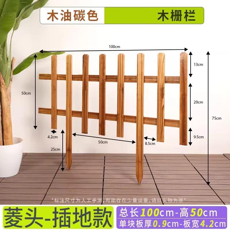 Карбонизированный Садовый Забор из Массива Дерева