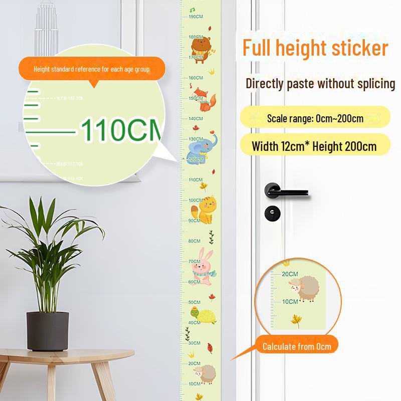 Детская комната 2 м самоклеящиеся наклейки для измерения роста - мультяшный дизайн для измерения роста ребенка и украшения стен