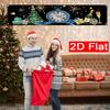 Merry Christmas & Happy New Year Banner, Polyester Outdoor Garden Porch Fence Wall Holiday Decoration