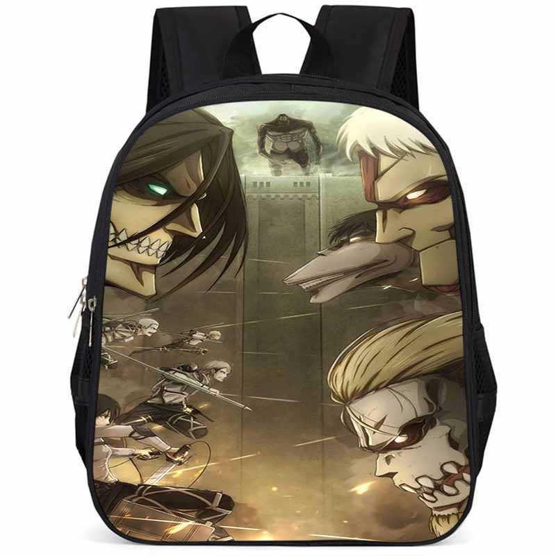 Школьный рюкзак Attack On Titan, 15 дюймов, большая вместимость, легкий, из Оксфордской ткани