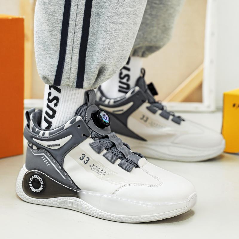 Новые модные мужские дышащие баскетбольные кроссовки на толстой подошве для студентов, удобные повседневные спортивные кроссовки для бега