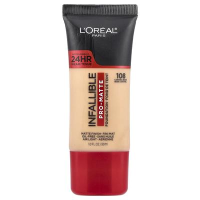 L'Oréal, Infallible, Pro Matte Foundation, 108 Карамельно-бежевый, 30 мл (1 жидкая унция)