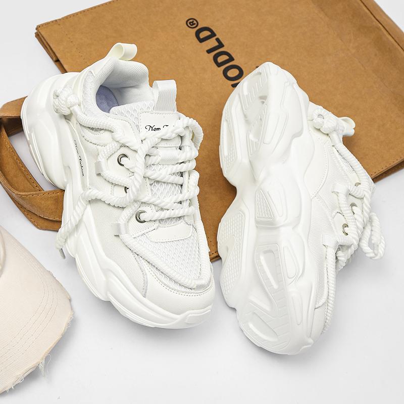 INS Hot Sales Men's Chunky Running Shoes for Women Trend Platform Sneakers Men Mesh Breathable Jogging Sports Walking Shoes Male