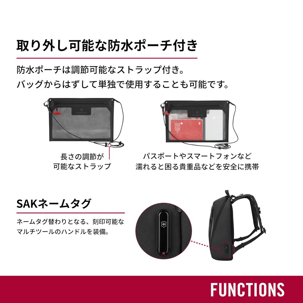 Туристический Туристический Городской Рюкзак, в который помещается Бизнес Тонкий Черный 612116 [Victorinox] 2.0 2.0 Рюкзак, 15-дюймовый ноутбук, Бизнес, Мужской, Школа,