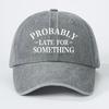 Unisex Trucker Hat  Printed PROBABLY Washed Baseball Cap  Unisex Trucker Hat  Breathable Adjustable Golf Cap  Womens Summ