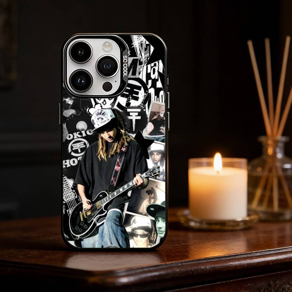 Tom K-Kaulitz Phone Case For iPhone 17 16 15 14 13 12 11 Pro Max Plus Silver Matte Black Cover