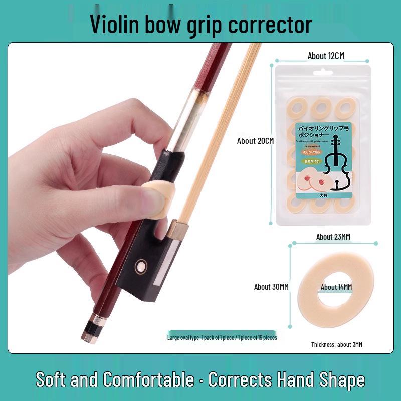 Violin Bow Grip Corrector for Children & Adults - Left/Right Hand Practice Aid - Musical Instrument Accessory