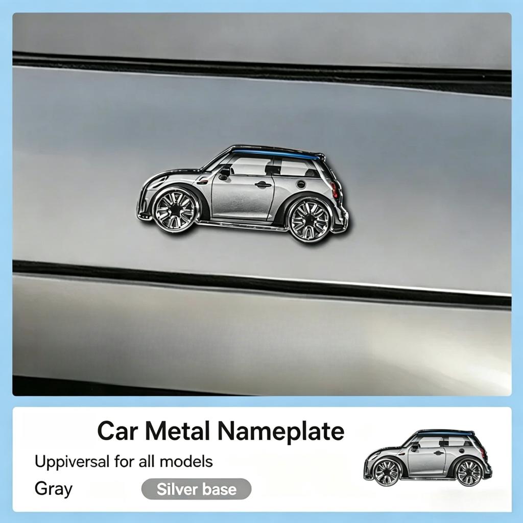 For MINI Cooper Metal Car Badge 3D Shaped Emblem Decal Universal for All MINI Models Waterproof Exterior Decoration