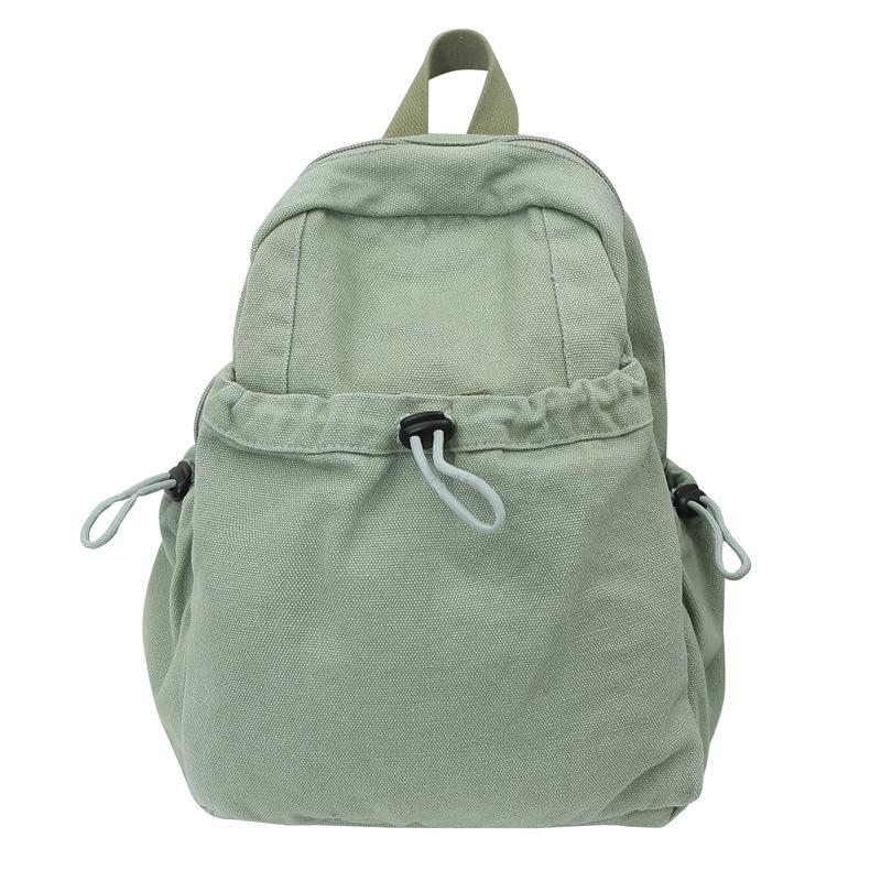 Washed Canvas Schoolbag Women's Casual Backpack College Students' Casual Class Backpack
