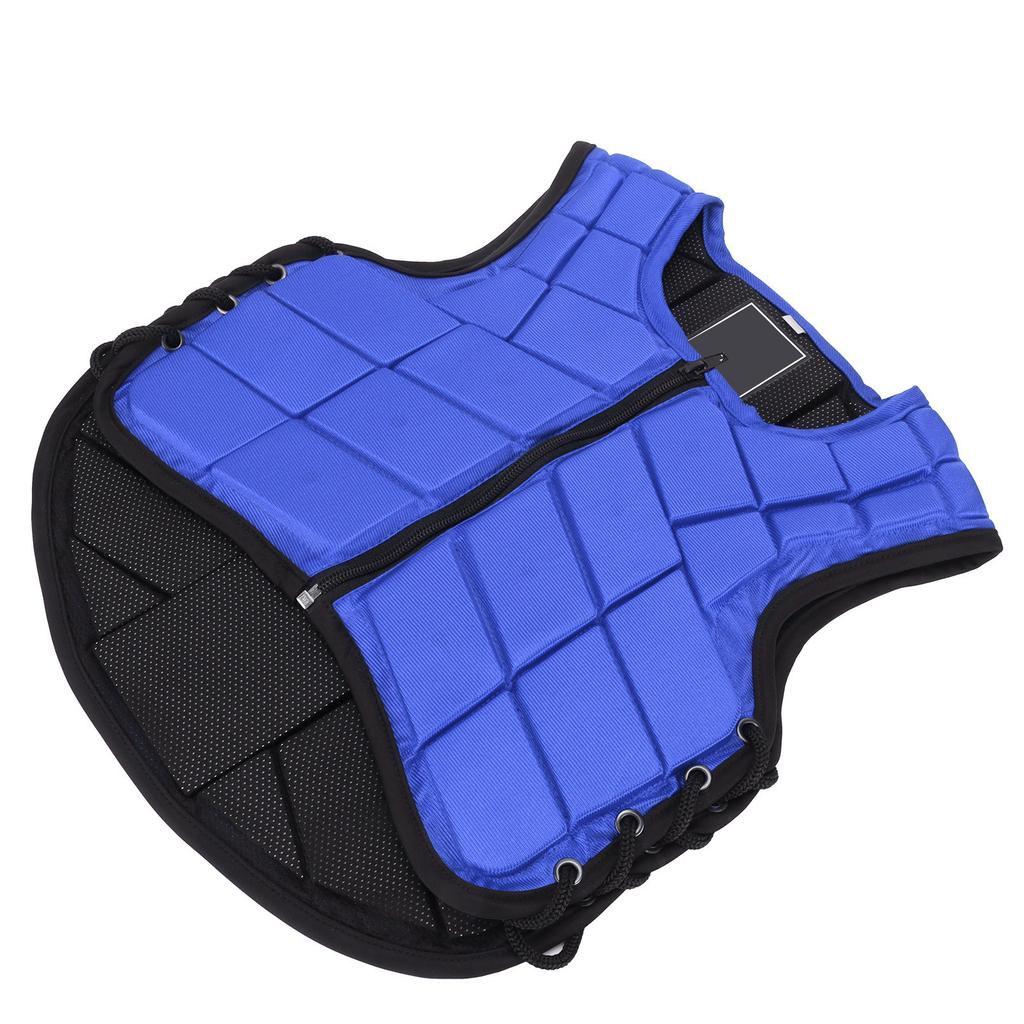 Kids Equestrian Vest Foam Padded Horse Riding Protective Gr Body Protector Blue
