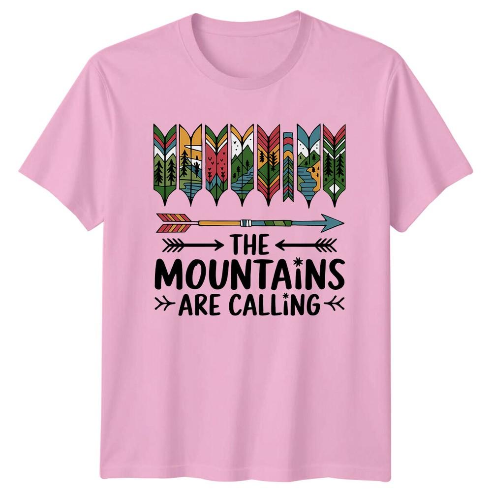 Mountains Are Calling Arrow Camping TShirt Nature Adventure Tee