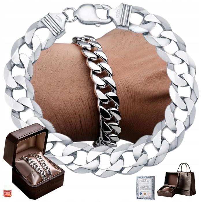 Men' Silver Bracelet THICK 925 Silver Bracelet FULL ARMOR