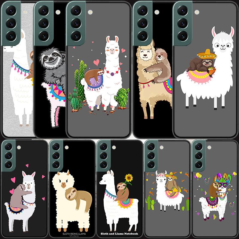 Чехол для телефона с милым рисунком ламы для Samsung Galaxy A12 A22 A32 A42 A52 A72 A54 A34 A24 A14 A73 A53 A33 A23 A13 5G F52 F62, чехол Sh