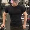 Мужская летняя быстросохнущая футболка для фитнеса: Высокоэластичная, Влагоотводящая, Дышащая, Спортивная одежда с коротким рукавом