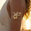 Gold Arm Cuff Bracelet Scallop Shape Arm Cuff New Starfish Arm Jewelry  Women