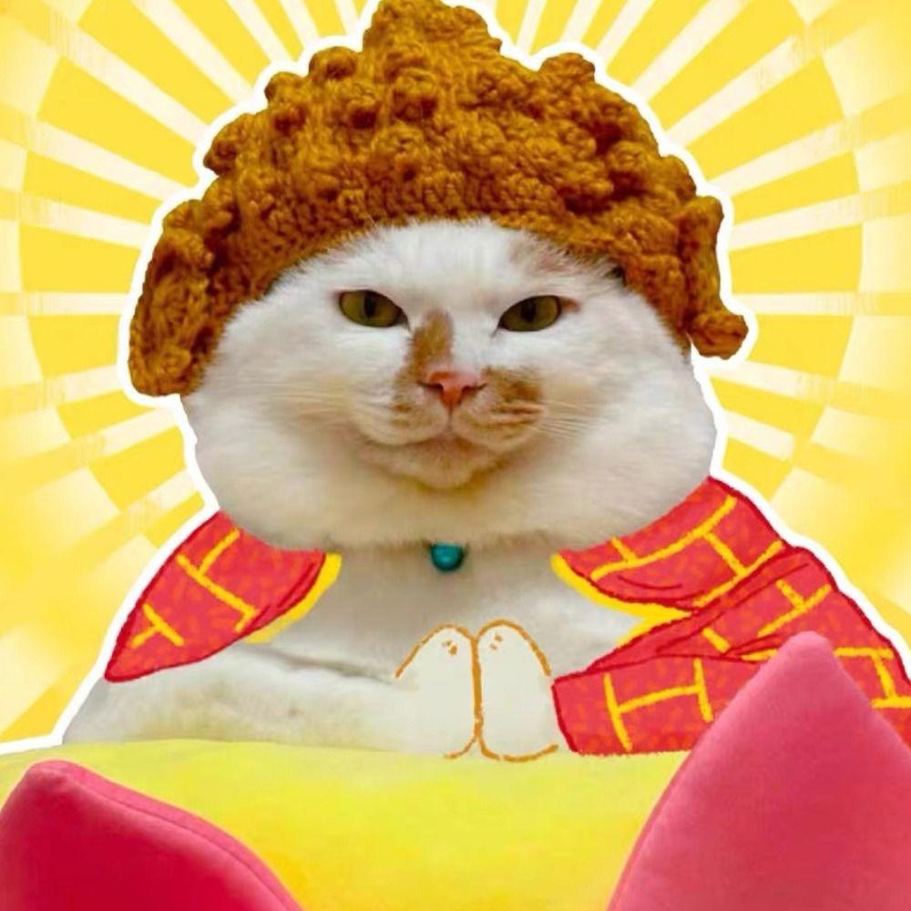 Elastic Cat Hat Cute Knitted Hat New Cat Accessories