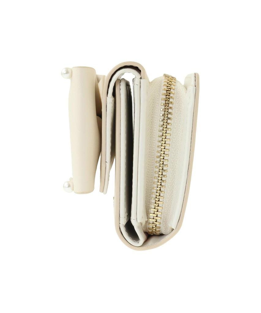 Maison de Fleur Кошелек с лентой и жемчугом цвета слоновой кости, Женский,