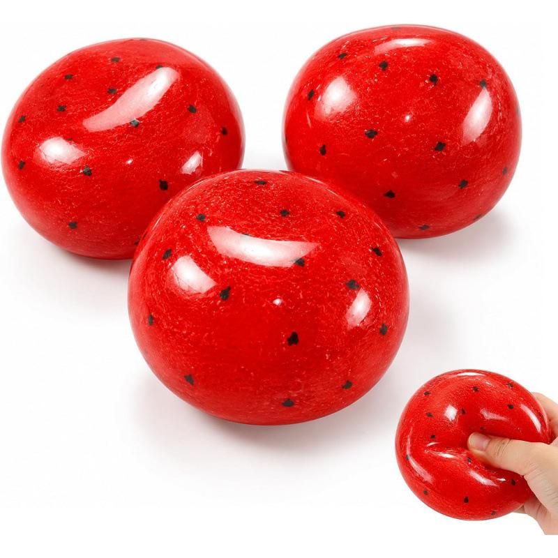 Watermelon Slime Squishy Stress Relief Toy Soft Gel Squeeze Toy Kids Adults Creativity Decompression Play