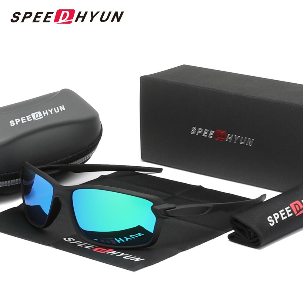 SPEEDHYUN Новые солнцезащитные очки для велоспорта для мужчин и женщин, прямоугольные поляризованные спортивные очки с защитой от ультрафиолета UV400, повседневные очки для вождения, альпинизма