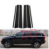 6 шт. Глянцевые черные накладки на стойки для Volvo XC90 2003-2010 2011 2012 2013 2014 Накладки на окна, наклейки на боковые части дверей, аксессуары