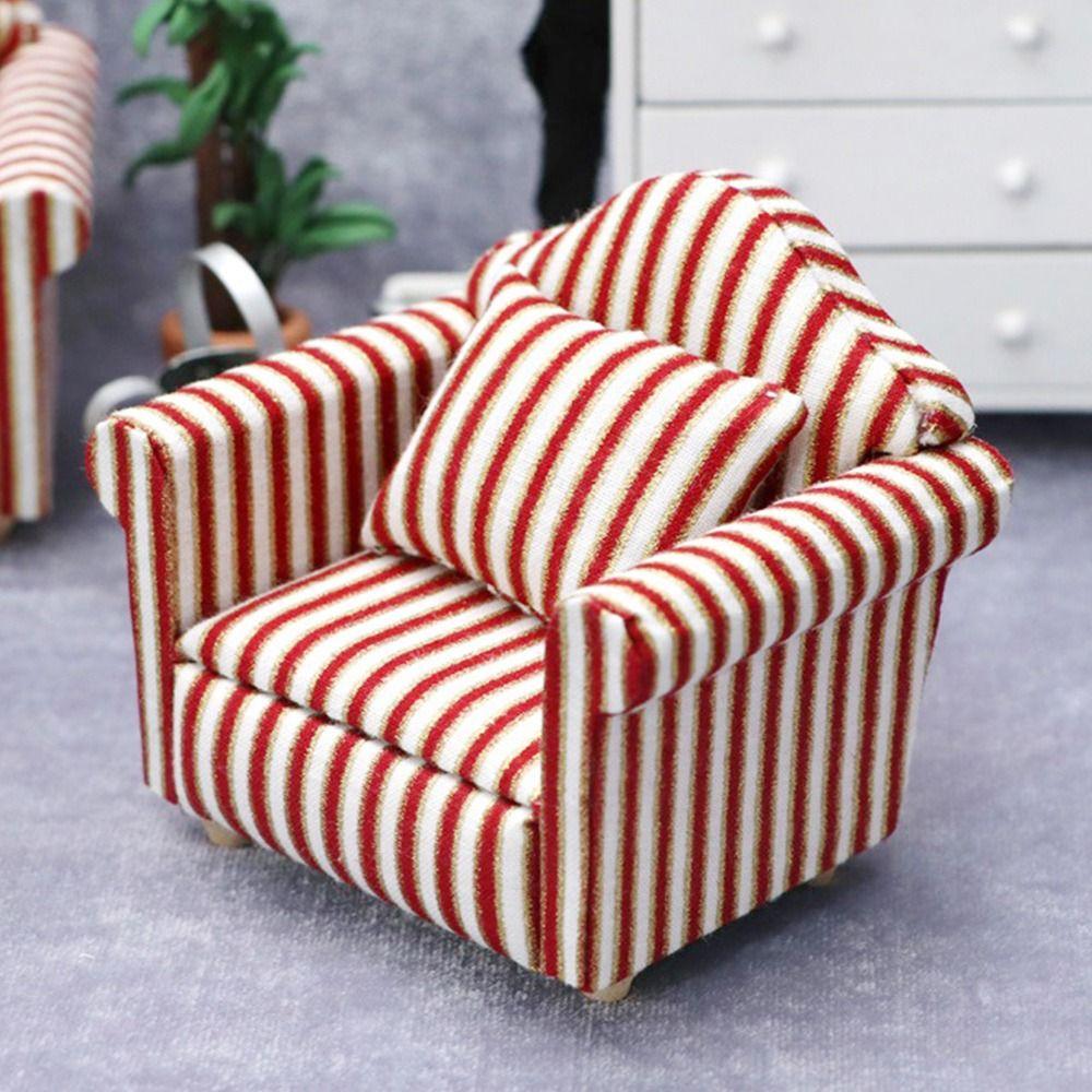 chair Miniature Doll House Decoration Wooden Table Table Furniture Toys Dollhouse Sofa Cushion