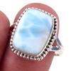 Natural Republic Ларимар Драгоценный камень 925 Проба Стерлинговое серебро Подарочное кольцо S.9 u8S46