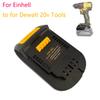 Для Einhell на для Dewalt Адаптер для Einhell 18V Li-ion Аккумулятора Конвертер на для Dewalt 20v Аккумулятора Беспроводные Электроинструменты Дрель