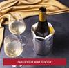 Vacu vin Vacu Vin Rapid Ice Wine Полиэтиленовая смола [Официально импортировано] Охладитель, Большой, Серебристый,