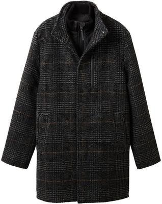 Пальто Tom Tailor 2 в 1 Mantel (1037349) темно-серый шерстяной в клетку