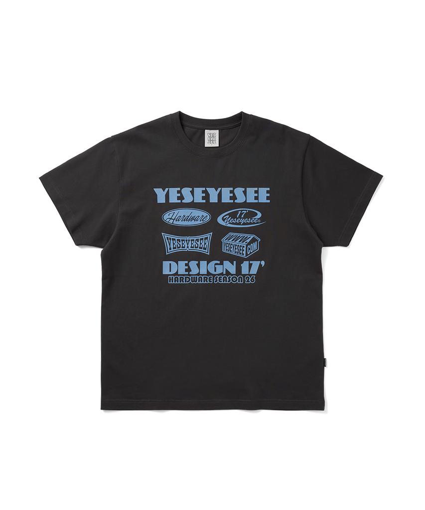 YESEYESEE Y.E.S Худи с аппаратной графикой Угольный